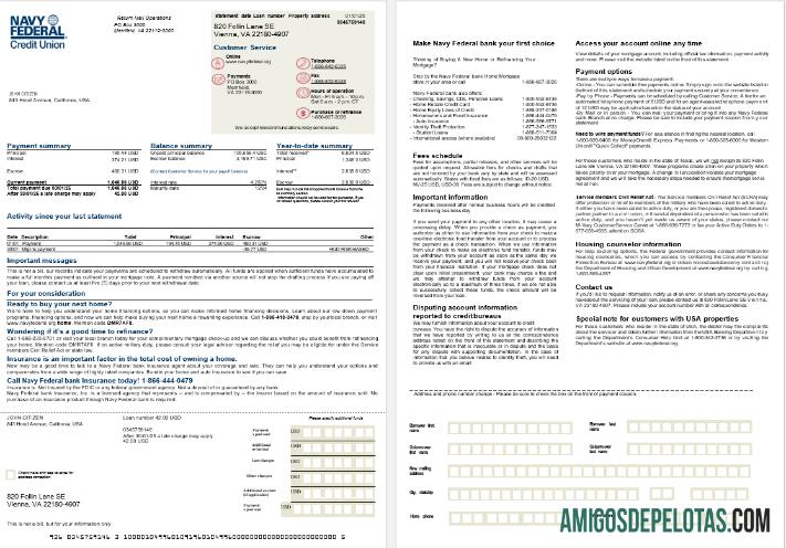 Declaração de hipoteca do Banco Federal da Marinha dos EUA em formatos Word e PDF, 2 páginas baixar para verificação